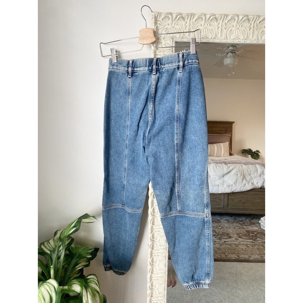 PacSun Super High Rise Seamed Denim Joggers - Picture 8 of 9